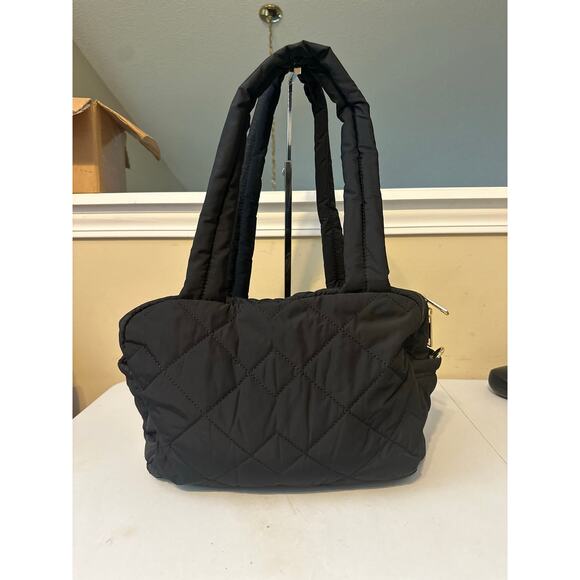 Marc Jacobs Bag Black Quilted Nylon Medium Weekender Duffle Travel Carryon - Picture 3 of 13